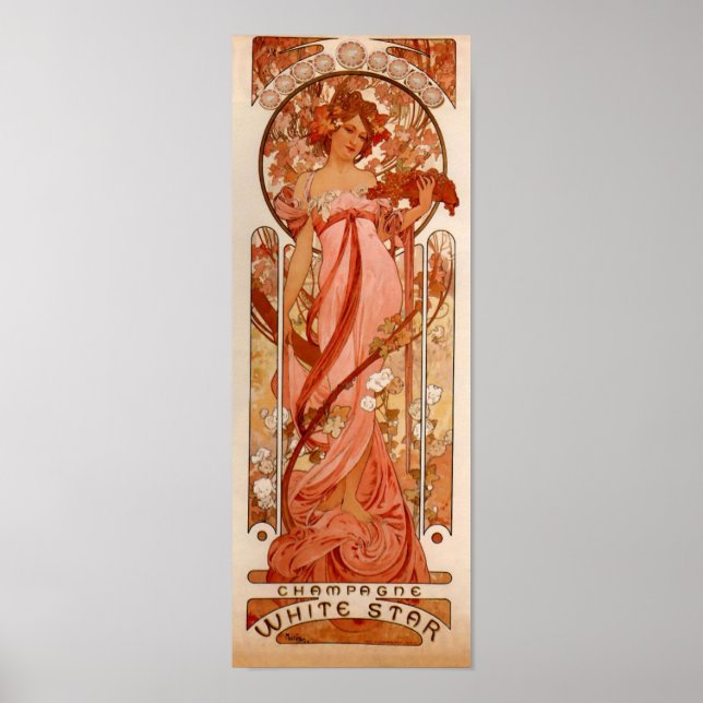 Alphonse Maria Mucha – White Star Art Nouveau  Poster (Front)