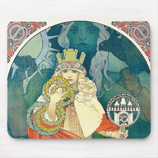 Alphonse Mucha 6th Sokol Festival, 1912 Mouse Mat (Front)