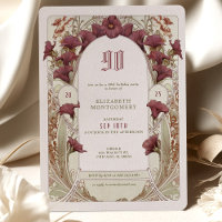 Alphonse Mucha 90th Birthday Art Nouveau Foliage