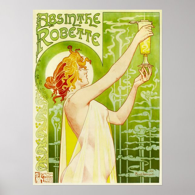 Alphonse Mucha Absinthe Robette Poster (Front)
