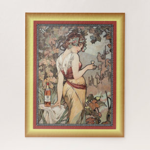 Alphonse Mucha ~ Affiche Cognac ~ Cognac Poster ~ Jigsaw Puzzle