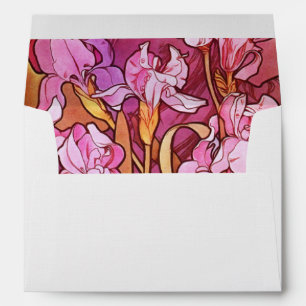 Alphonse Mucha Amethyst Floral Vintage Art Nouveau Envelopes