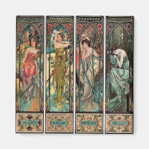 Alphonse Mucha art, art nouveau,vintage,females Magnet