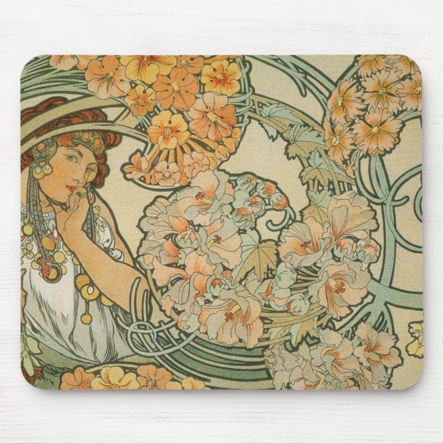 Alphonse Mucha Art Mouse Mat (Front)