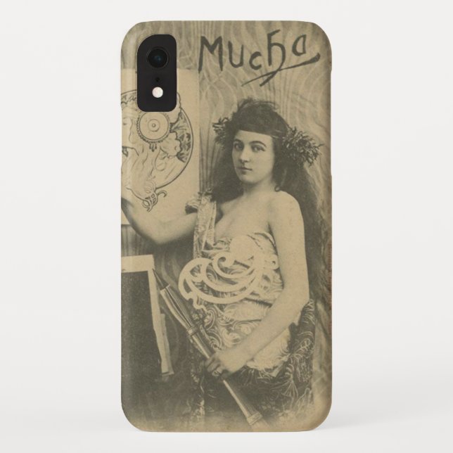 Alphonse mucha art nouveau art model photograph  Case-Mate iPhone case (Back)