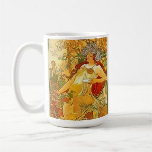 Alphonse Mucha Art Nouveau Autumn Coffee Mug