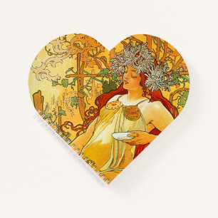 Alphonse Mucha Art Nouveau Autumn Notebook