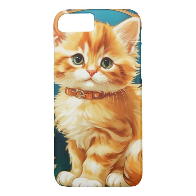 Alphonse Mucha Art Nouveau Cat Case-Mate iPhone Case (Back)