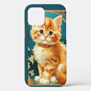 Alphonse Mucha Art Nouveau Cat iPhone 12 Case