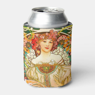 Alphonse Mucha Art Nouveau Daydream Can Cooler