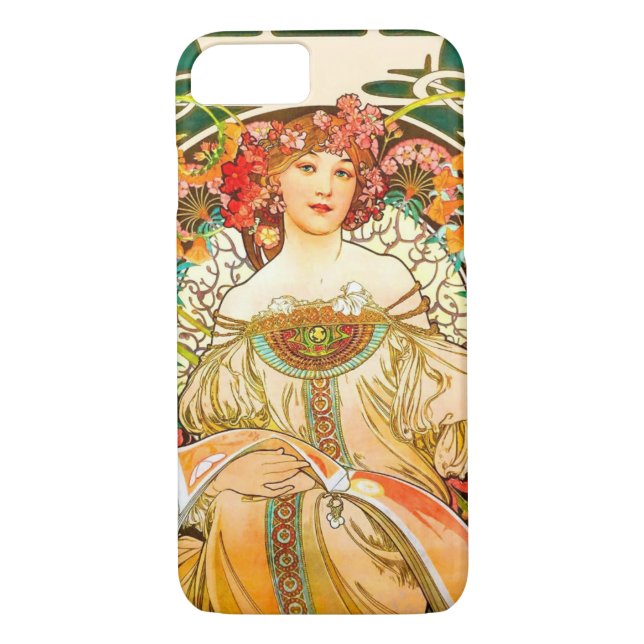Alphonse Mucha Art Nouveau Daydream Case-Mate iPhone Case (Back)