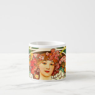 Alphonse Mucha Art Nouveau Daydream Espresso Cup
