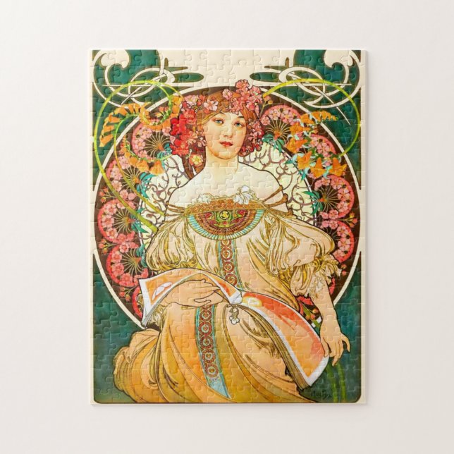 Alphonse Mucha Art Nouveau Daydream Jigsaw Puzzle (Vertical)