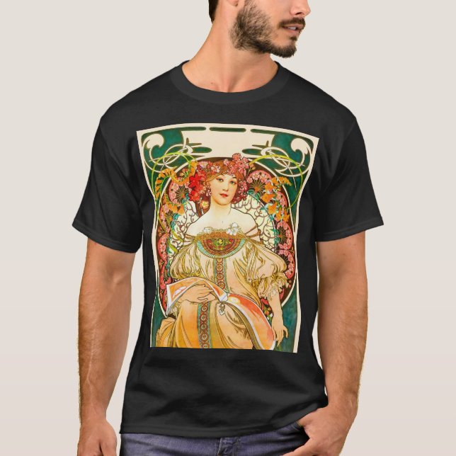 Alphonse Mucha Art Nouveau Daydream T-Shirt (Front)