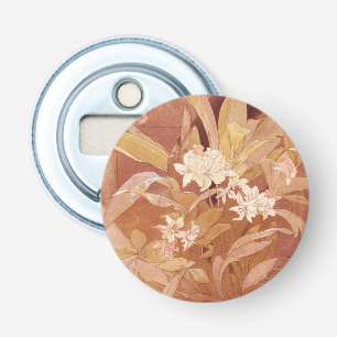 Alphonse Mucha Art Nouveau Floral Detail Bottle Opener