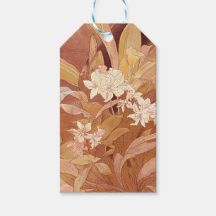 Alphonse Mucha Art Nouveau Floral Detail Gift Tags