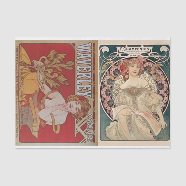 Alphonse Mucha Art Nouveau For Artists Tissue Paper (Front)