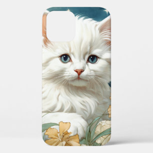 Alphonse Mucha Art Nouveau Kitten iPhone 12 Case