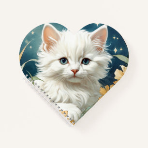 Alphonse Mucha Art Nouveau Kitten Notebook