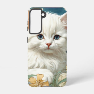 Alphonse Mucha Art Nouveau Kitten Samsung Galaxy Case