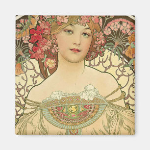Alphonse Mucha – Art Nouveau Master Magnet