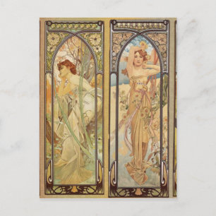 Alphonse Mucha – Art Nouveau Master Postcard