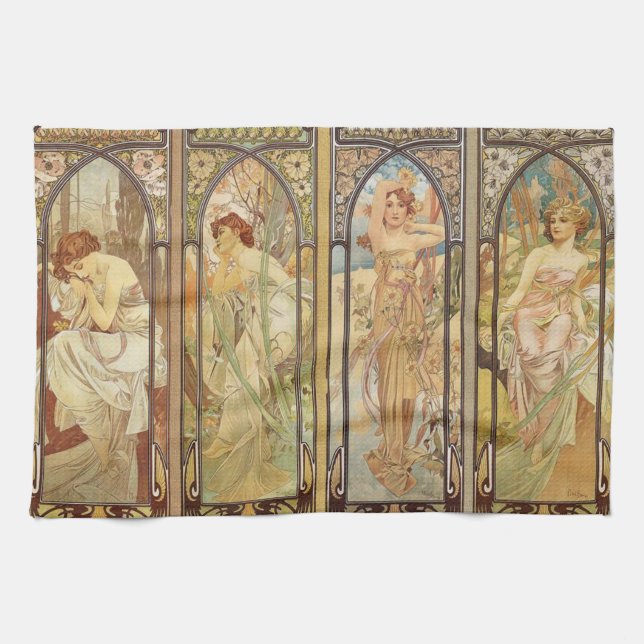 Alphonse Mucha – Art Nouveau Master Tea Towel (Horizontal)