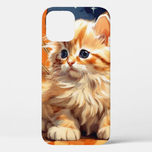 Alphonse Mucha Art Nouveau Orange Cat iPhone 12 Case