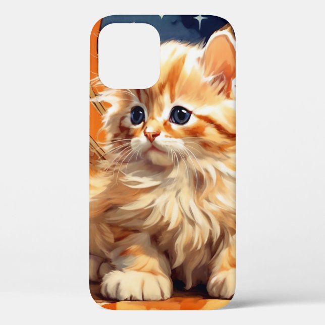 Alphonse Mucha Art Nouveau Orange Cat Case-Mate iPhone Case (Back)