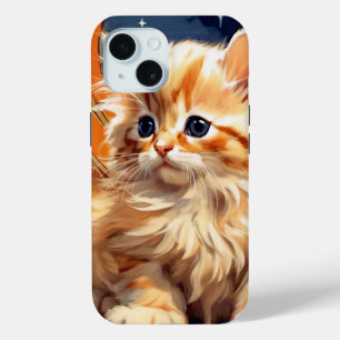 Alphonse Mucha Art Nouveau Orange Cat iPhone 15 Case
