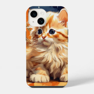 Alphonse Mucha Art Nouveau Orange Cat iPhone 14 Case