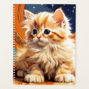 Alphonse Mucha Art Nouveau Orange Cat Planner