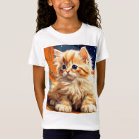 Alphonse Mucha Art Nouveau Orange Cat