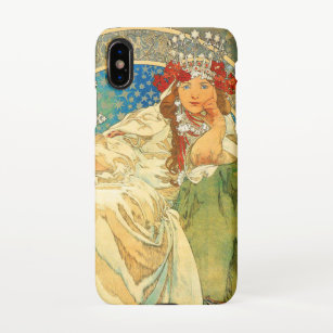 Alphonse Mucha Art Nouveau Princess Hyacinth iPhone X Case