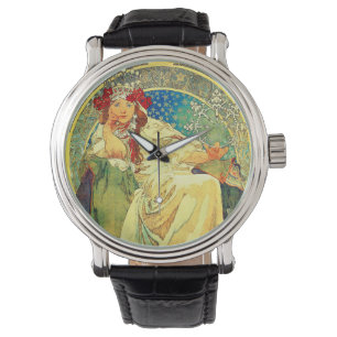 Alphonse Mucha Art Nouveau Princess Hyacinth Watch