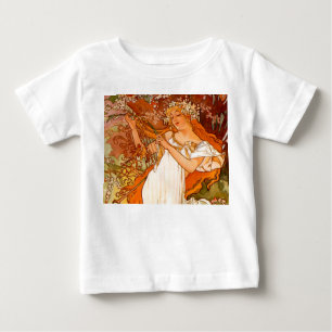 Alphonse Mucha Art Nouveau Spring Baby T-Shirt