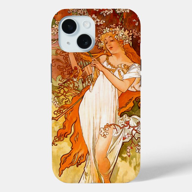 Alphonse Mucha Art Nouveau Spring Case-Mate iPhone Case (Back)