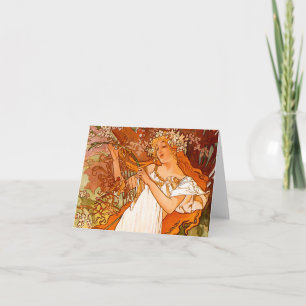 Alphonse Mucha Art Nouveau Spring Invitation