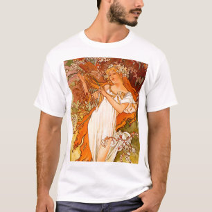 Alphonse Mucha Art Nouveau Spring T-Shirt