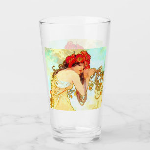 Alphonse Mucha Art Nouveau Summer Glass