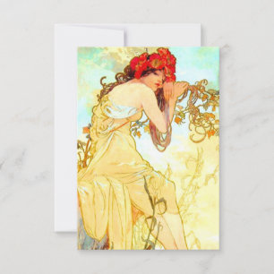 Alphonse Mucha Art Nouveau Summer Invitation