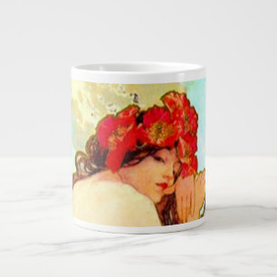 Alphonse Mucha Art Nouveau Summer Large Coffee Mug