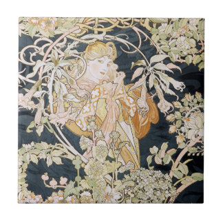 Alphonse Mucha Art Nouveau Tiles