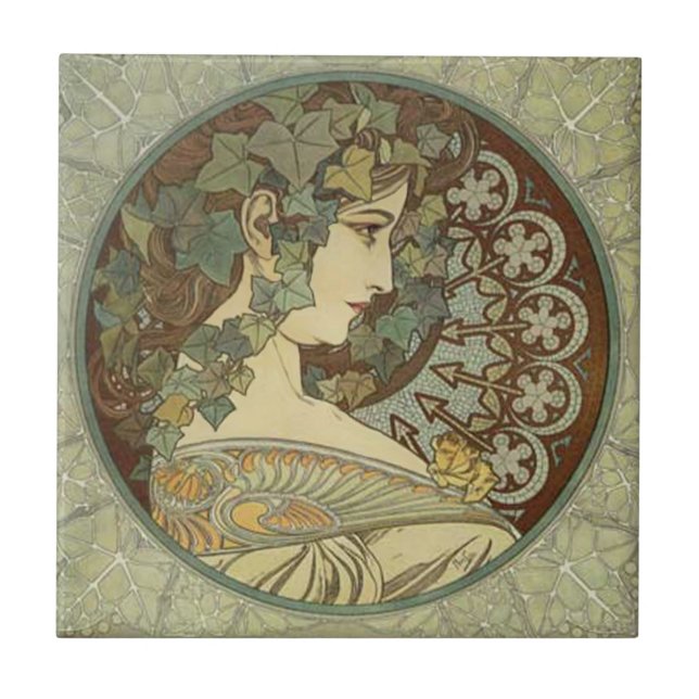 Alphonse Mucha Art Nouveau Tiles (Front)