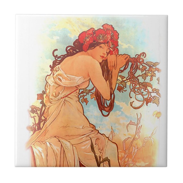 Alphonse Mucha Art Nouveau Tiles (Front)