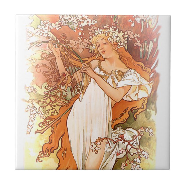 Alphonse Mucha Art Nouveau Tiles (Front)