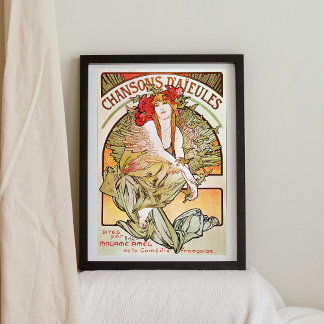 Alphonse Mucha Art Nouveau vintage poster