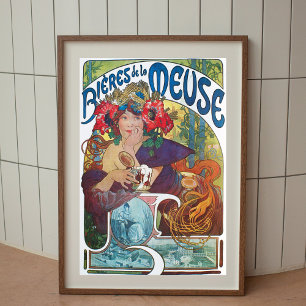 Alphonse Mucha Art Nouveau vintage poster 