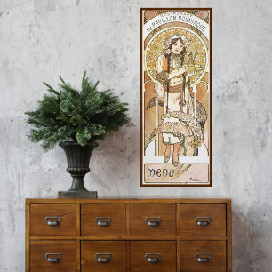 Alphonse Mucha Art Nouveau vintage poster 