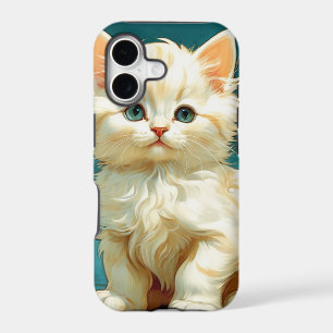Alphonse Mucha Art Nouveau White Cat